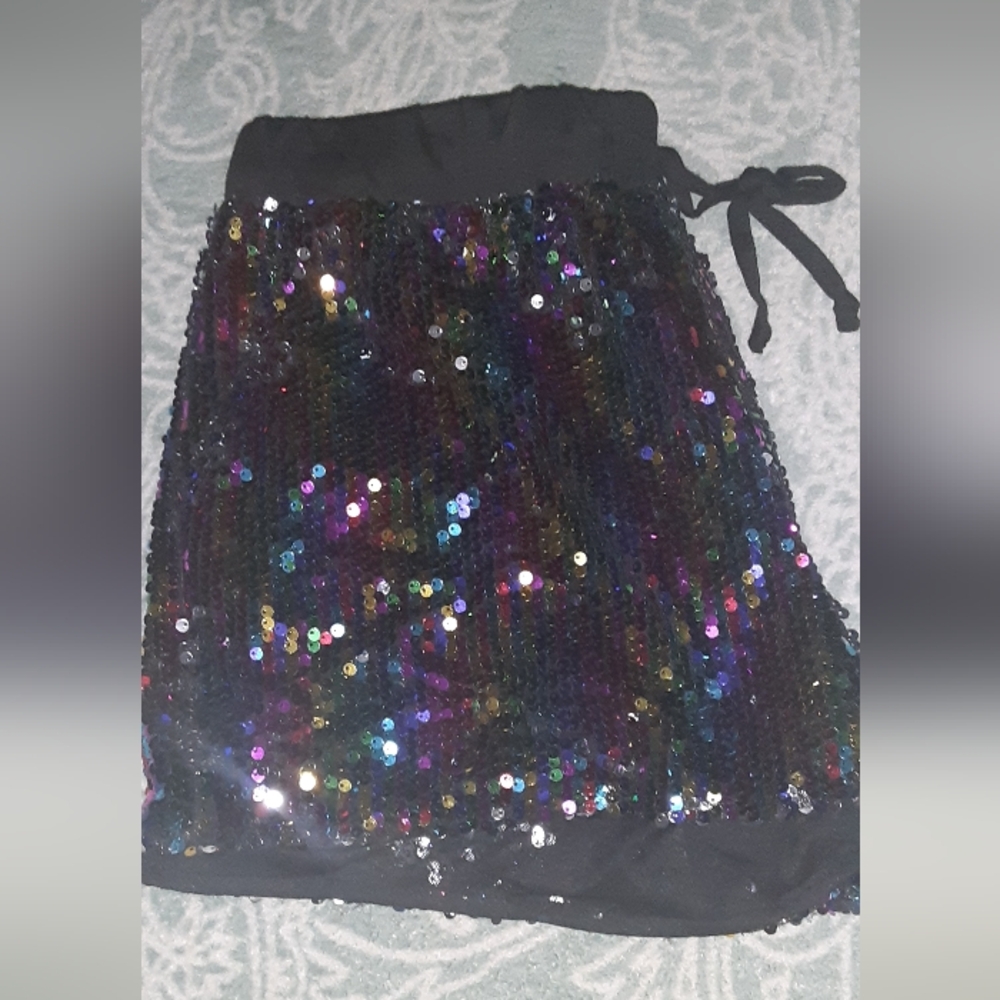 Multicolor sequin shorts size MEDIUM NWOT